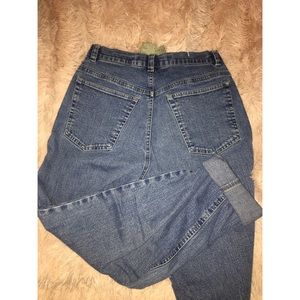 High waisted denim mom jeans